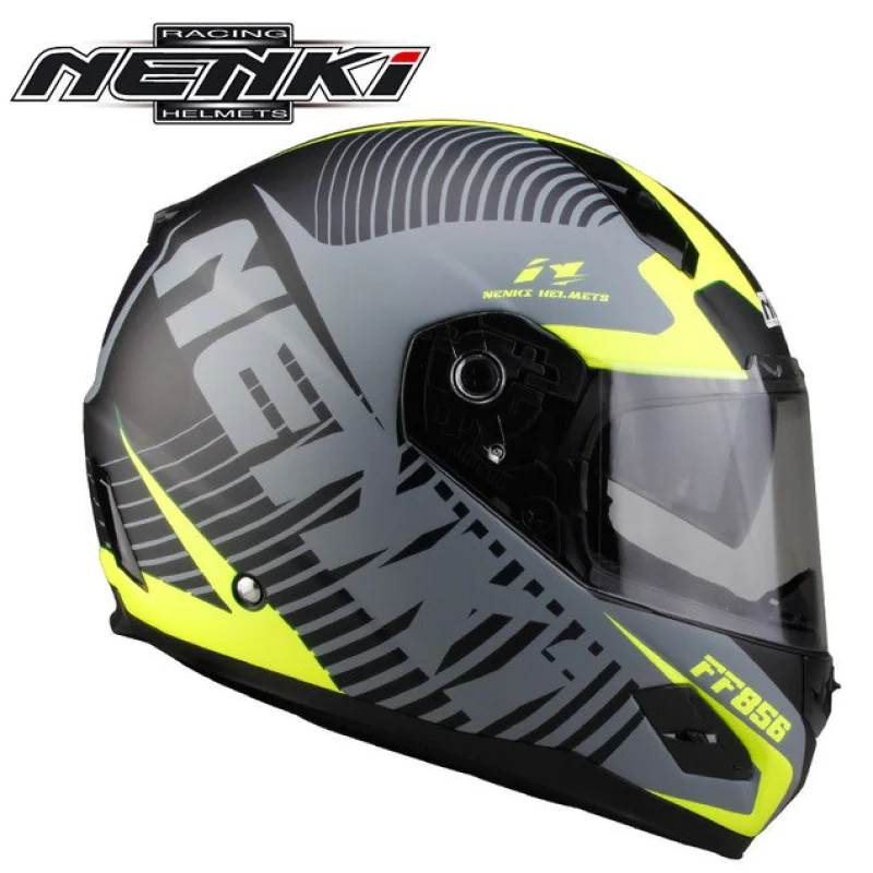 ⭐ Шолом (інтеграл) Nenki FF-856, Matte Grey Yellow (L), купити в